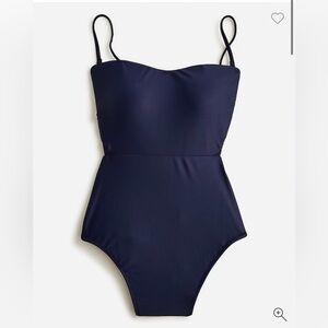 J. Crew Cutout tie-back one piece, navy, size 6
